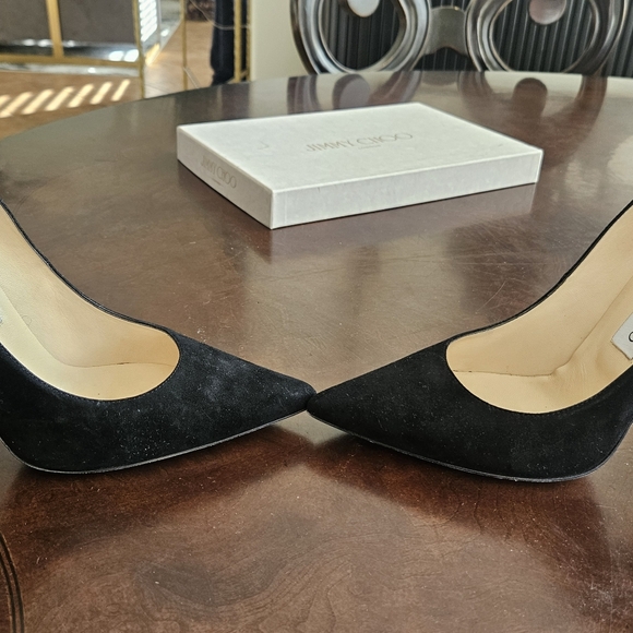 Jimmy Choo Anouk Black suede pumps 120mm (4.7 inch heel) Size 39.5 - Picture 2 of 6
